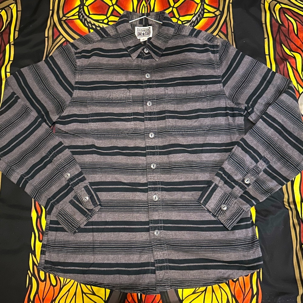 CONVERSE™️ Men’s Striped Button Down Shirt